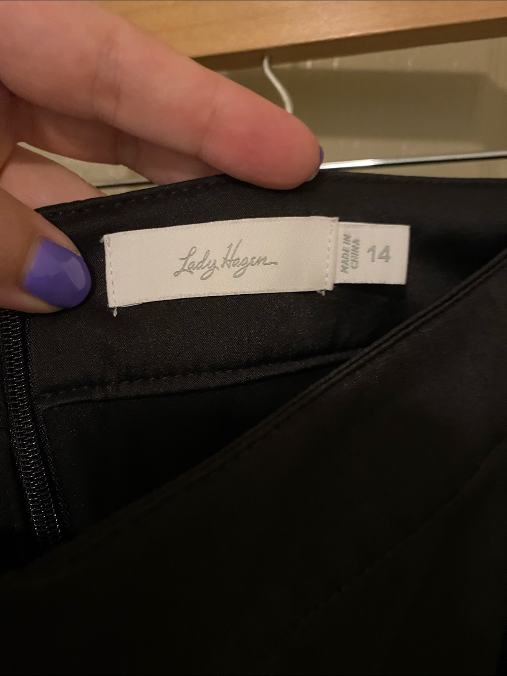 Lady Hagen Black Skort with Purple Trim - Picture 2 of 7